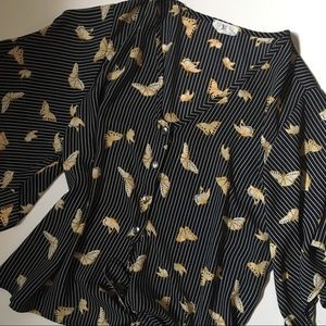 Butterfly Pin Stripe Top